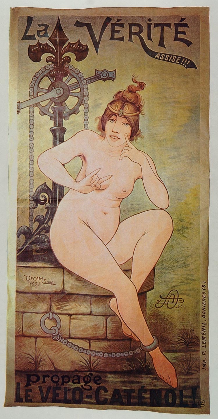 1973 Print Poster Ad Vintage Catenol French Bicycle Nude Female Woman Risque Art