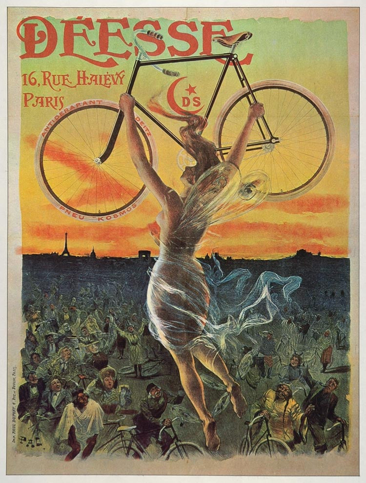 1973 Print Poster Ad Vintage Deesse French Bicycle Risque PAL Jean de ...