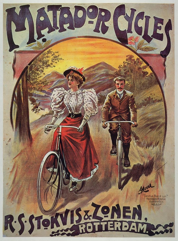 1973 Print Poster Ad Vintage Matador Cycle Bicycle George Moore Art Biking Bike