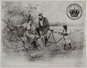 1973 Print Poster Ad Vintage Crown Bicycles La Porte Indiana Victorian Biking