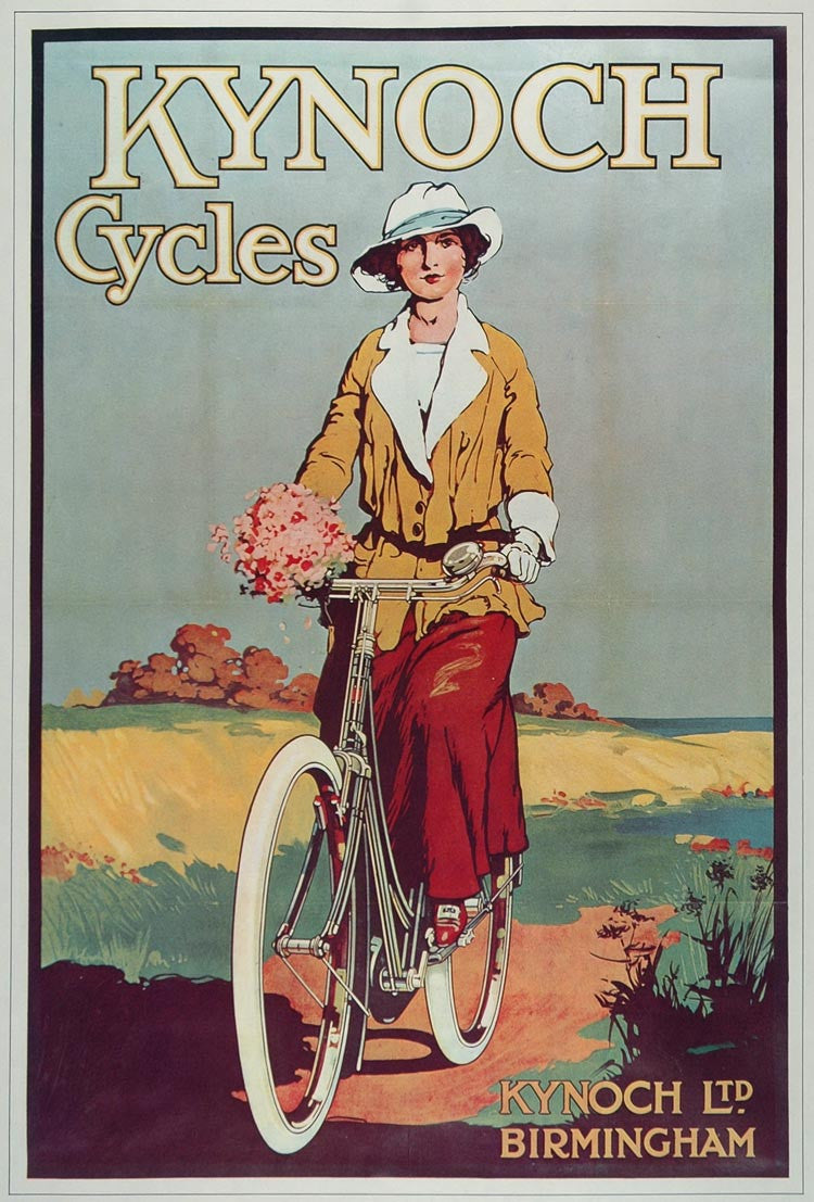 1973 Print Poster Ad Vintage Kynoch English Bicycle Cycle Woman Biking Bicycling