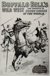 1976 Print Poster Buffalo Bill Riffian Arab Horsemen - ORIGINAL BILL