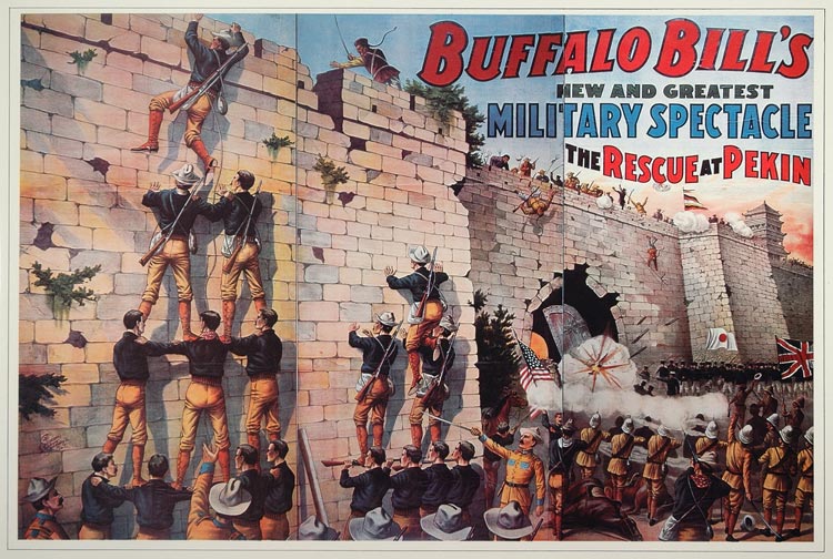 1976 Print Poster Buffalo Bill Rescue at Peking China - ORIGINAL BILL