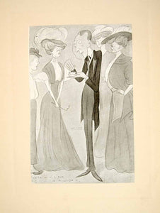 1907 Print Max Beerbohm William John Locke Novelist Playwright British BOC1