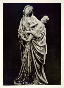1960 Rotogravure Madonna Child Trebon St. Giles Religious Effigy Christ BOM1