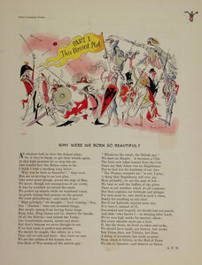 1953 Print Elizabeth II Article Poem Cartoon Mansbridge - ORIGINAL BRIT