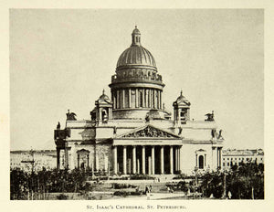 1899 Print Saint Isaac's Cathedral Petersburg Russian Orthodox Historical BVM1