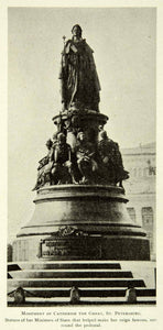 1900 Print Monument Statue Catherine Great Saint Petersburg Russia Image BVM1