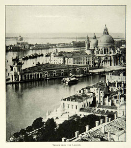 1901 Print Venice Cityscape Lagoon Buildings Architecture Historic Image BVM1