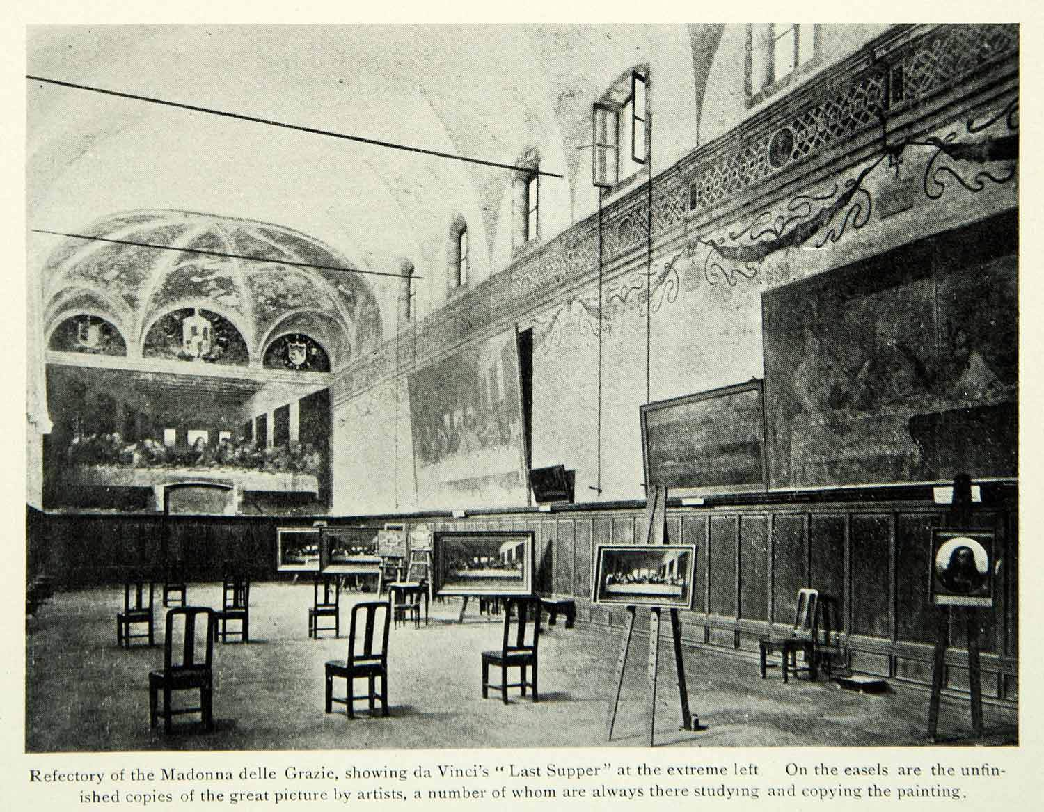 1902 Print Santa Maria delle Grazie Refectory Last Supper Leonardo Da Vinci BVM1