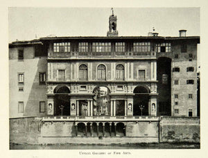 1902 Print Galleria degli Uffizi Gallery Art Museum Florence Italy Historic BVM1