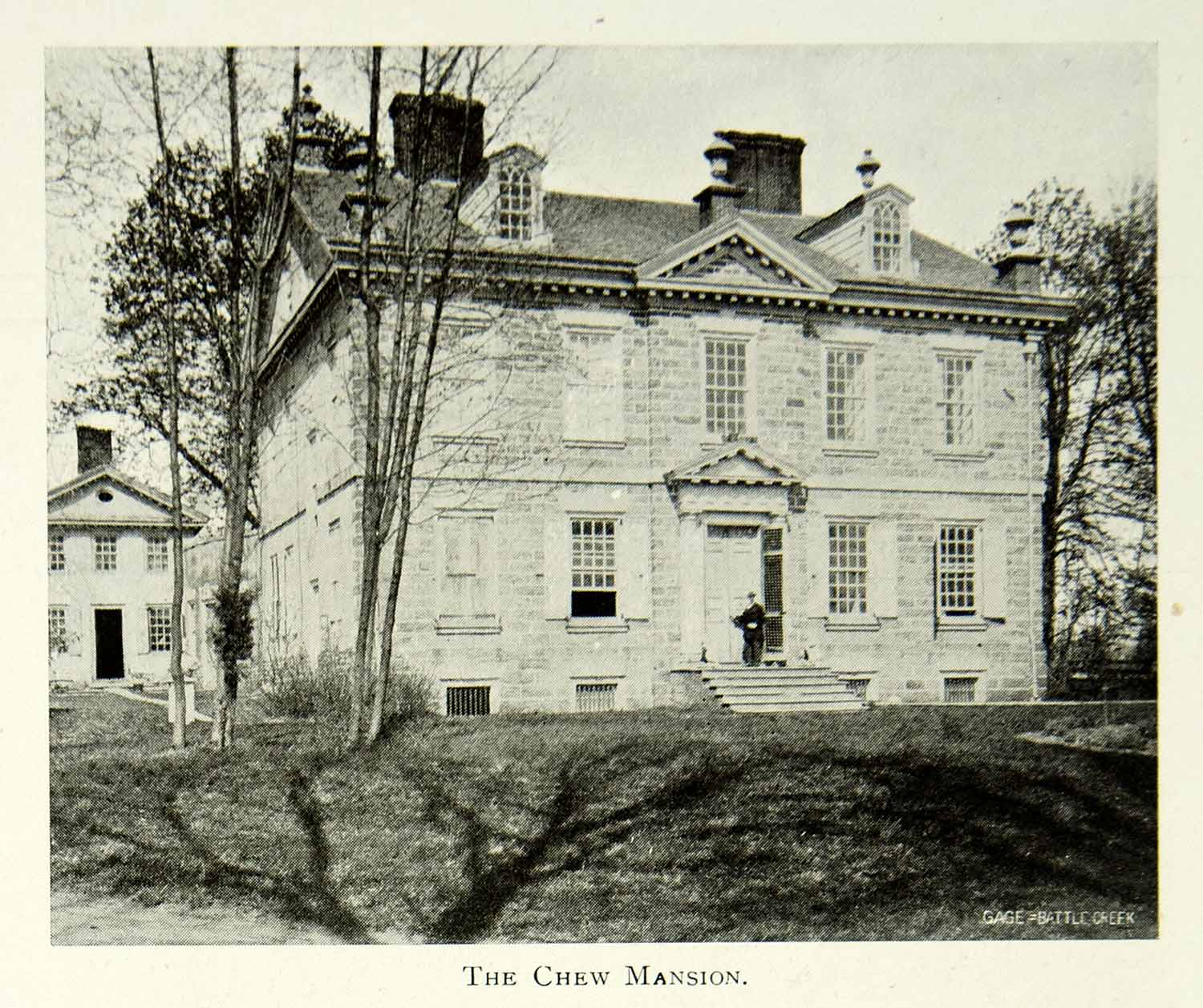 1902 Print Cliveden Benjamin Chew House Germantown Philadelphia Mansion BVM1