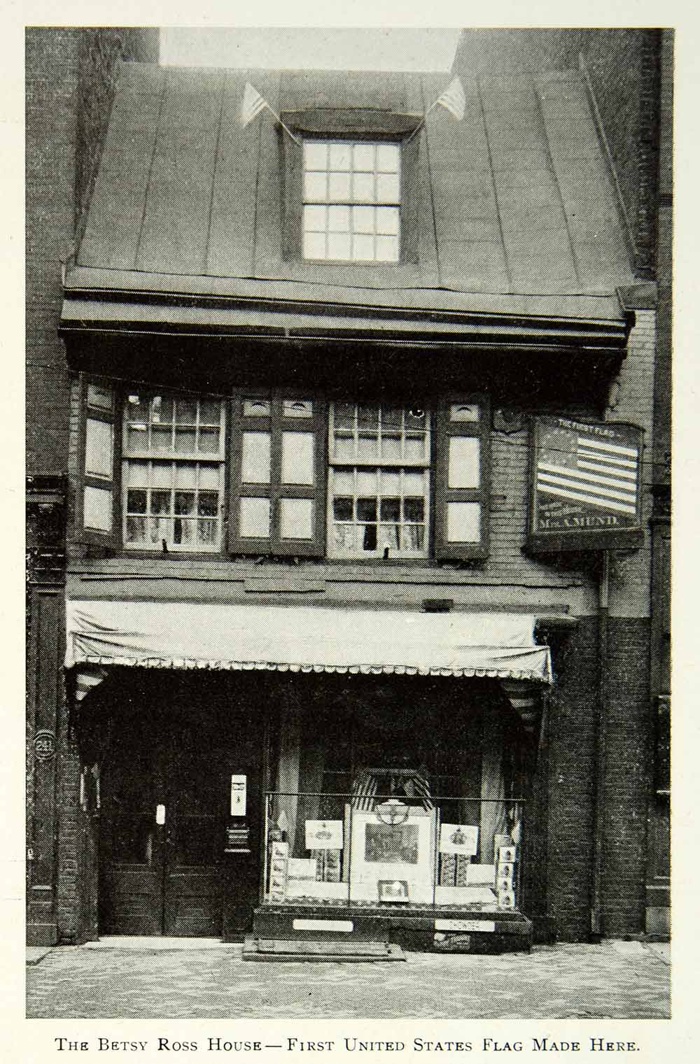 1902 Print Betsy Ross House 239 Arch Street Philadelphia Historic Landmark BVM1
