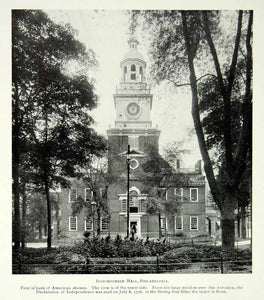 1903 Print Independence Hall Philadelphia Historic Building Facade Landmark BVM1