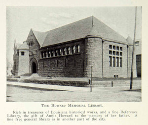1903 Print New Orleans Howard Memorial Library Henry Hobson Richardson BVM1