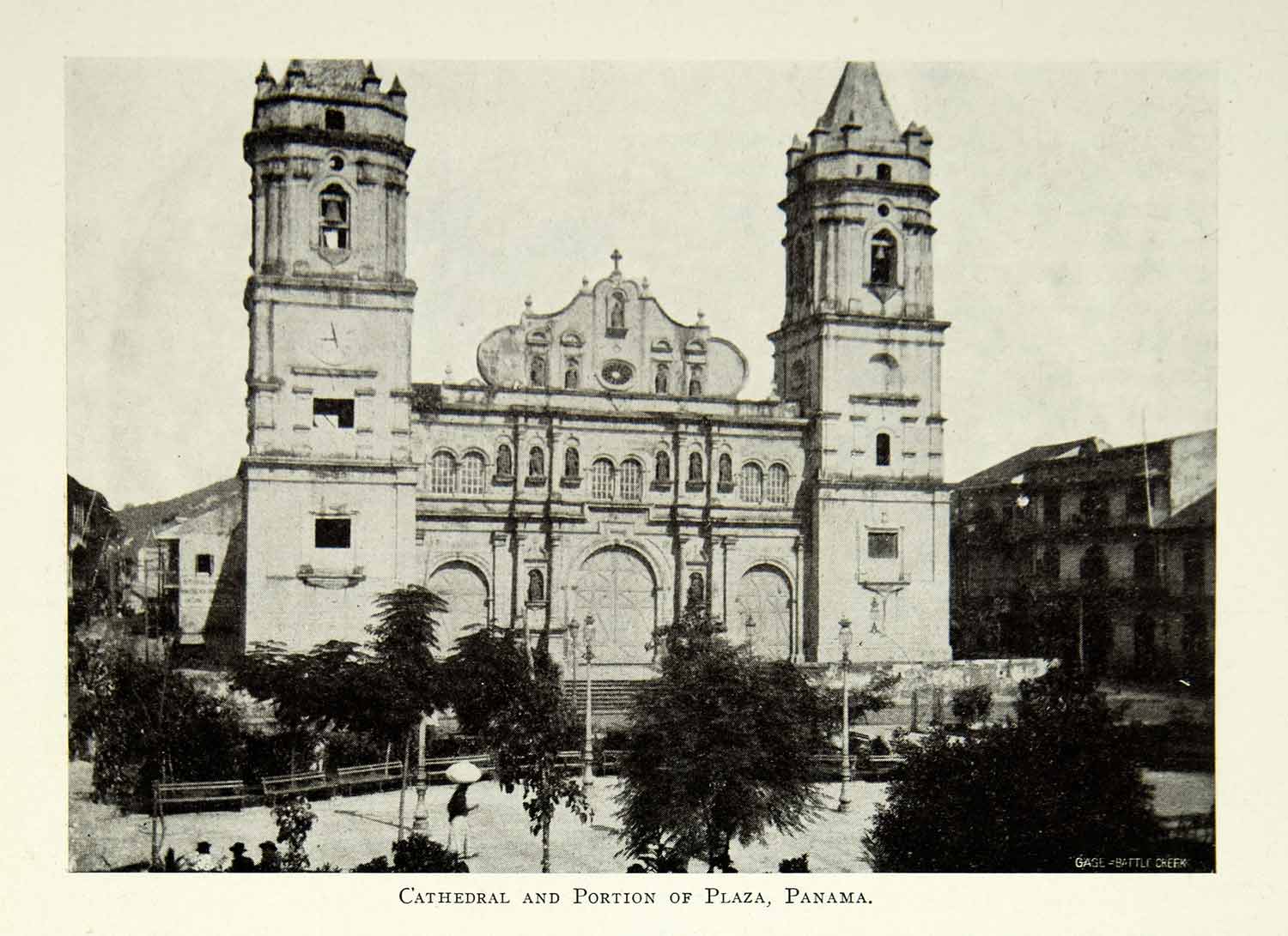 1903 Print Catedral Metropolitan de Nuestra Senora de la Asuncion Panama BVM1