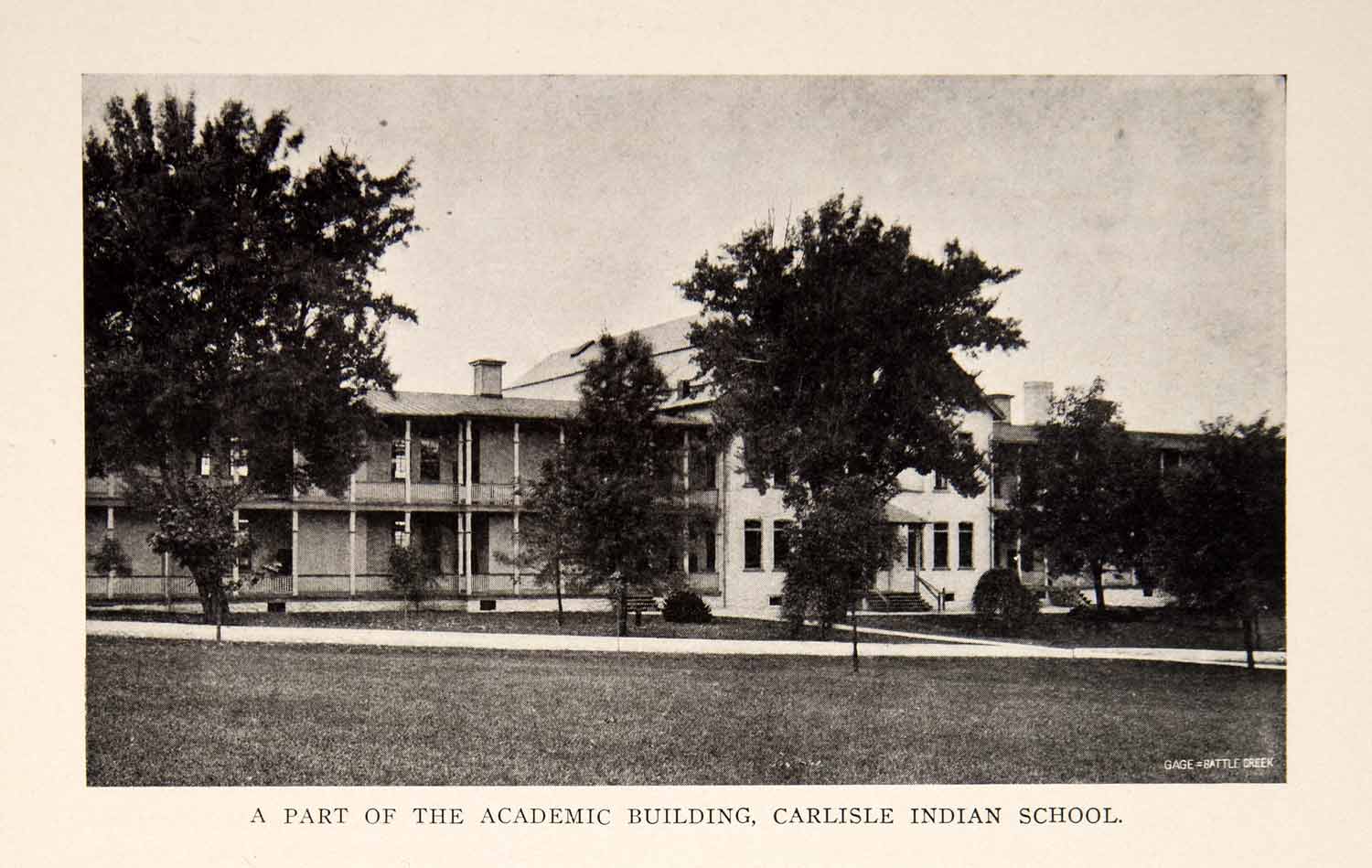 1907 Print Academic Building Carlisle Indian School Education Civilization BVM2