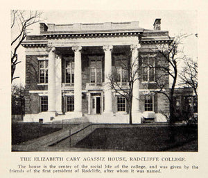 1907 Print Elizabeth Cary Agassiz House Radcliffe College President BVM2