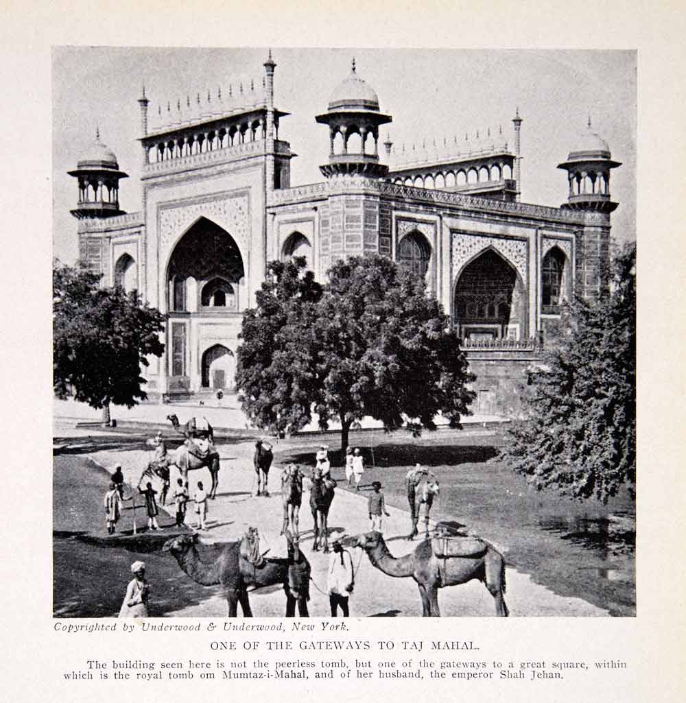 1911 Print Gateway Taj Mahal Royal Tomb Square Mumtaz-i-Mahal Shah Jehan BVM2
