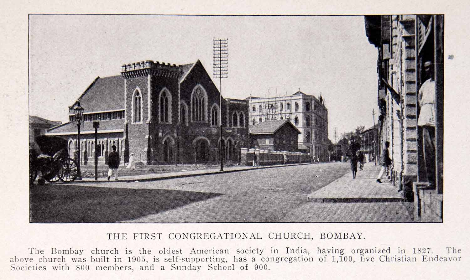 1911 Print Albert Victor Hospital Medura India Christian Hindus American BVM2