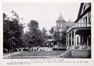 1911 Print Bay View Park Michigan Conservatory Music Evelyn Hall Club Home BVM2