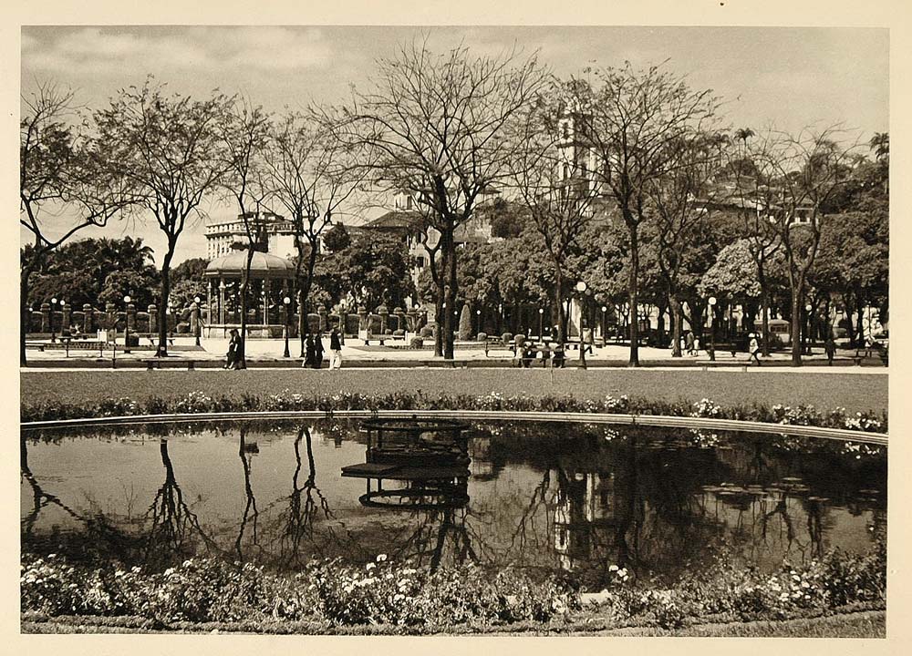 1937 Largo da Gloria Rio de Janeiro Brazil Photogravure - ORIGINAL BZ1