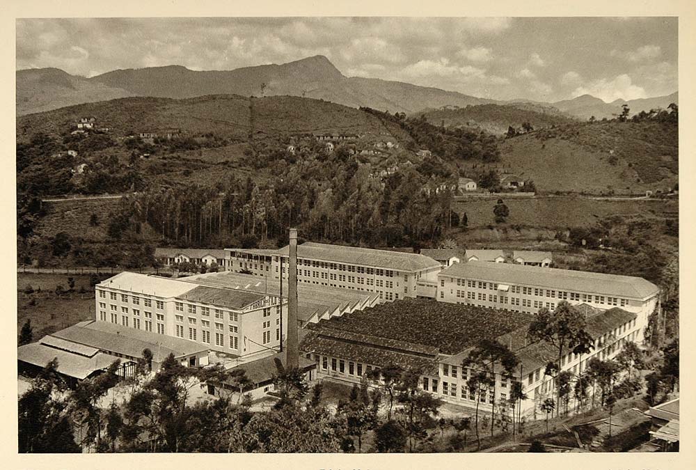 1937 Factory Fabrica Building Brazil Photogravure Fuss - ORIGINAL BZ1