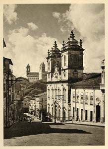 1937 Nossa Senhora do Rosario Church Salvador Bahia - ORIGINAL PHOTOGRAVURE BZ1