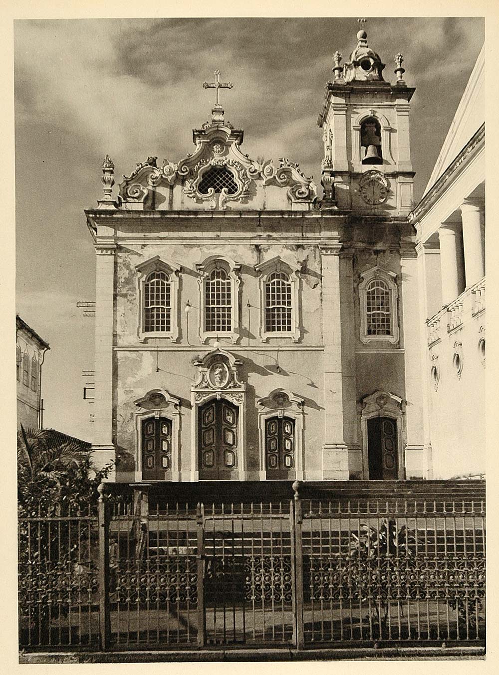 1937 Nossa Senhora do Pilar Church Salvador Bahia - ORIGINAL PHOTOGRAVURE BZ1
