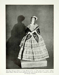 1931 Print Gwen Ffrangcon-Davies Lady Herbert Lea Statuette Art Actress CA1