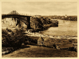 1926 Reversible Falls Bridge St. John New Brunswick - ORIGINAL PHOTOGRAVURE CAN2