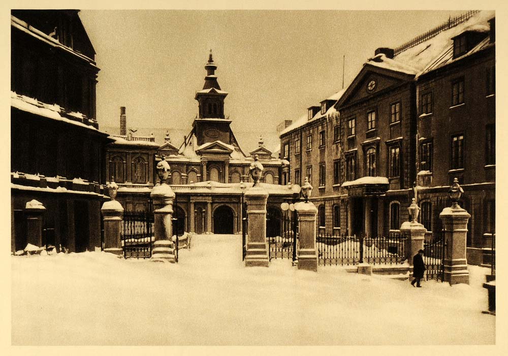 1926 Palais du Cardinal Palace Quebec City Winter Snow - ORIGINAL CAN2
