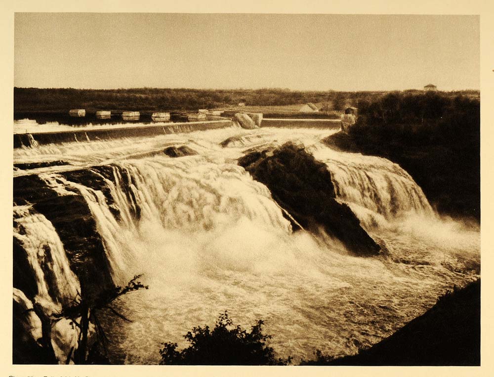 1926 Chutes de la Chaudiere River Falls Quebec Canadian - ORIGINAL CAN2