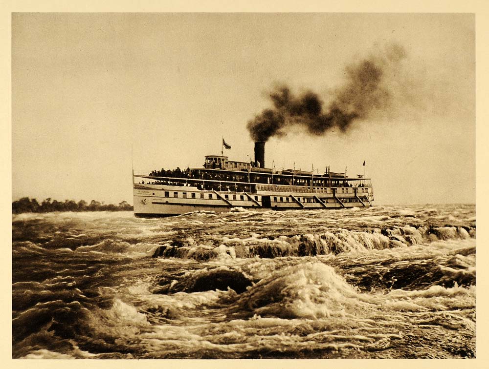 1926 Steamer Lachine Rapids Saint Lawrence River Quebec - ORIGINAL CAN2