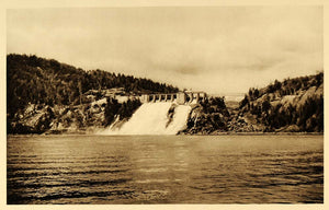 1926 Du Lievre River Falls Waterfall Quebec Province - ORIGINAL CAN2
