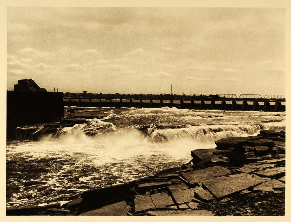 1926 Chutes de la Chaudiere Falls Ottawa River Canadian - ORIGINAL CAN2