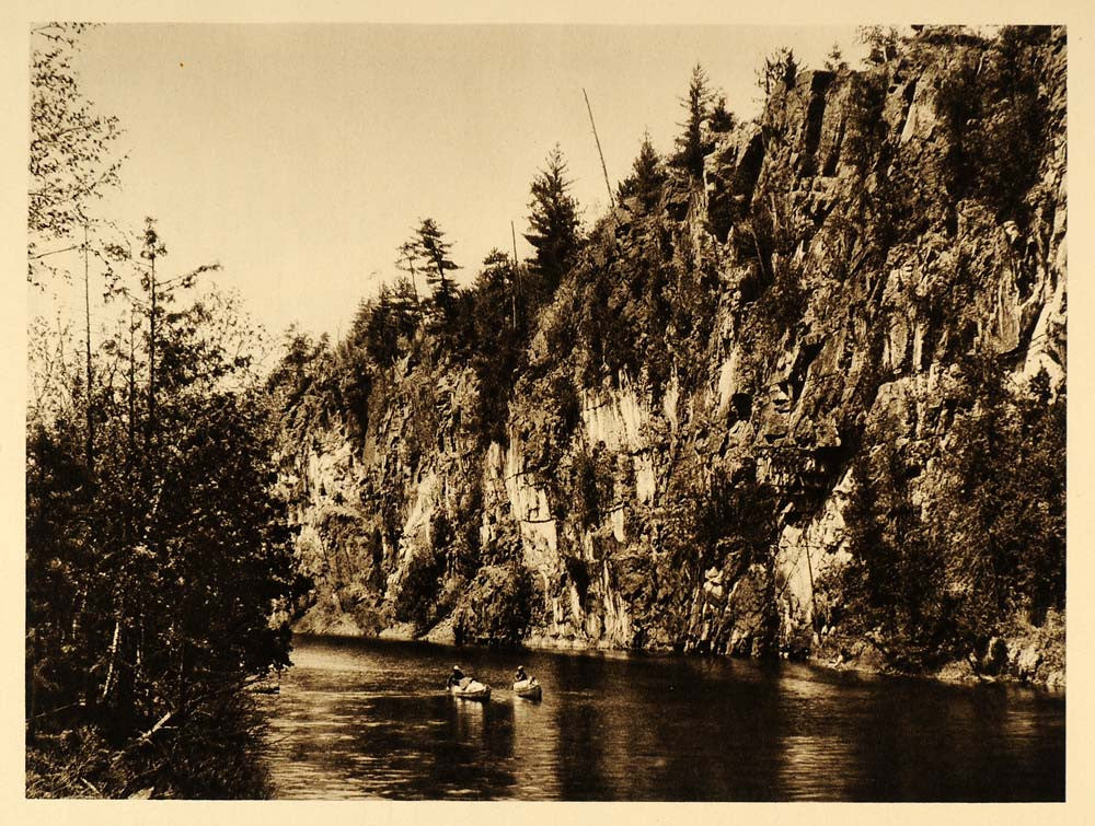 1926 Petawawa River Palisades Algonquin Park Canadian - ORIGINAL CAN2 - Period Paper
