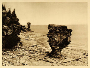1926 Flowerpot Island Rock Formation Lake Huron Canada - ORIGINAL CAN2