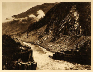 1926 Fraser River British Columbia Canada Photogravure Rocky Mountains CAN2