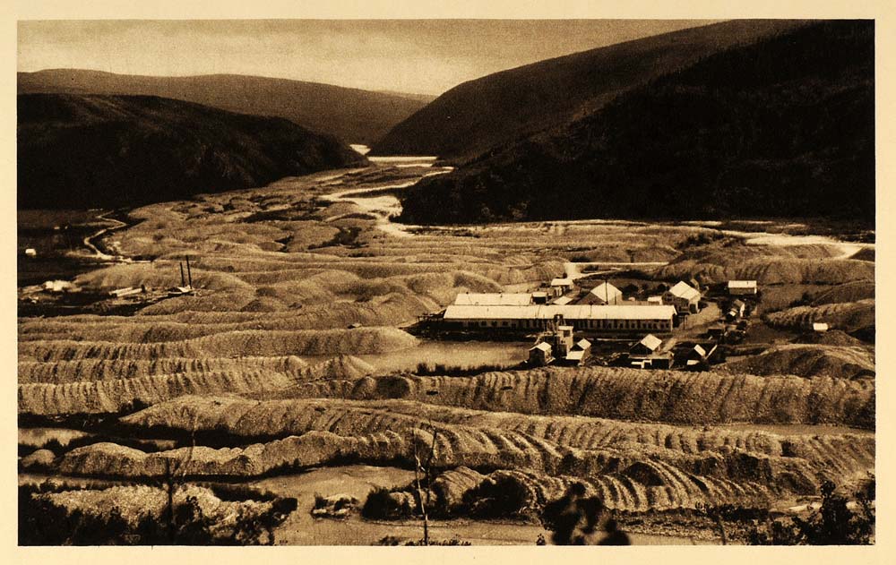 1926 Mining Mine Tailings Bonanza Creek Klondike Yukon - ORIGINAL CAN2