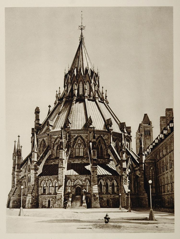1926 Library Parliament Ottawa Ontario Province Canada - ORIGINAL CANADA