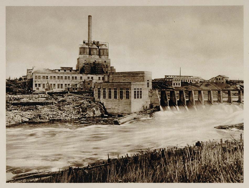 1926 Hydroelectric Plant Smooth Rock Falls Ontario - ORIGINAL CANADA