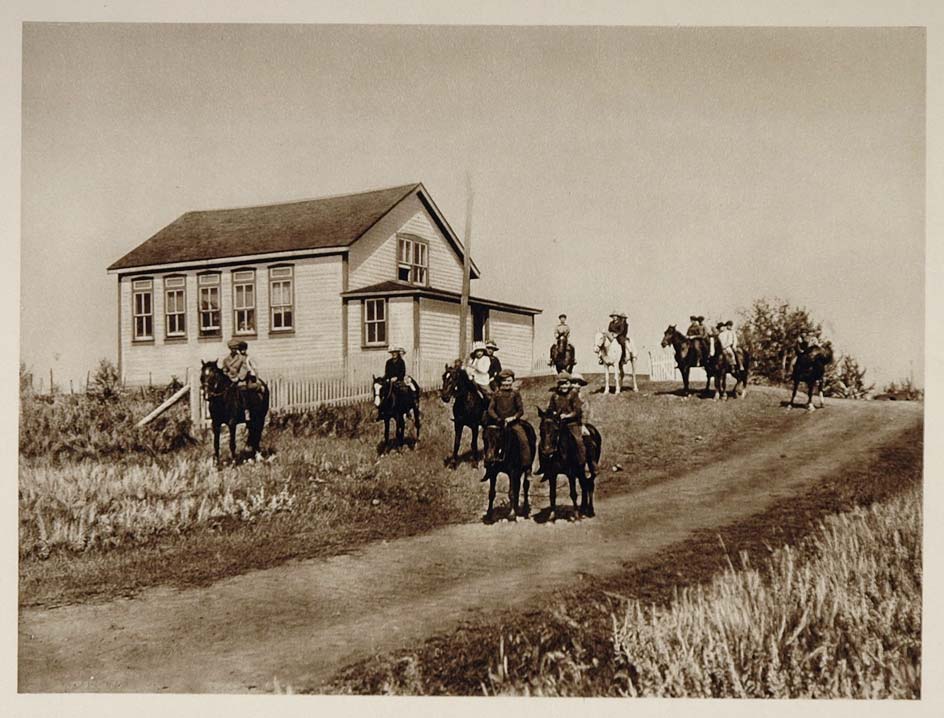1926 Prairie School Children Manitoba Province Canada - ORIGINAL CANADA