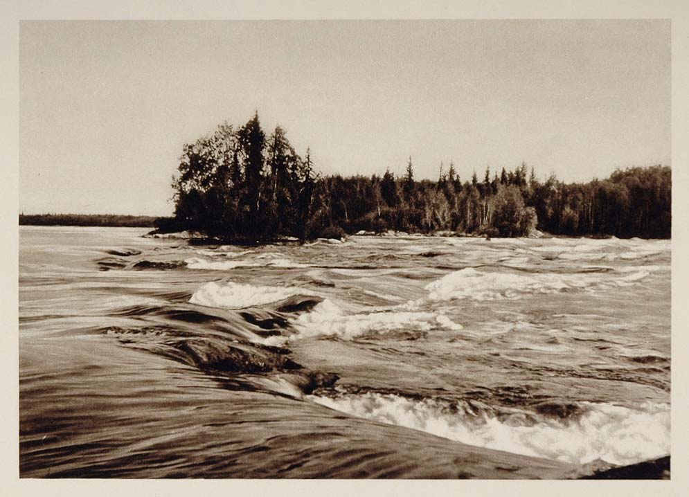 1926 Churchill River Rapids Rapides Saskatchewan Canada - ORIGINAL CANADA
