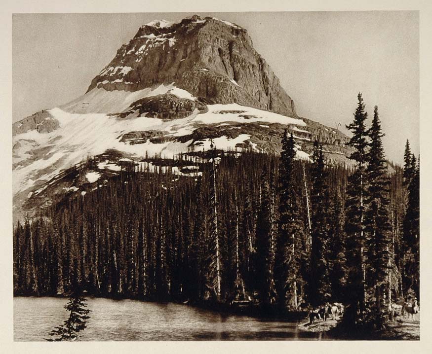 1926 Mount Wapta Mountain British Columbia Canada - ORIGINAL PHOTOGRAVURE CANADA