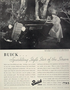 1935 Ad Buick Car Genevieve Tobin George Brent Movie - ORIGINAL CARS4