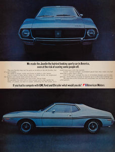 1970 Ad Blue Javelin American Motors Car Automobile - ORIGINAL ADVERTISING CARS5