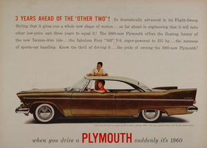 1957 Print Ad Plymouth Sport Car Fury 301 V-8 Engine - ORIGINAL CARS5
