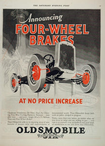 1927 Ad Oldsmobile Olds Automobile Four Wheel Brakes - ORIGINAL CARS5