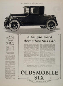 1924 Ad Oldsmobile Olds Six Cab Antique Car Vintage - ORIGINAL ADVERTISING CARS5